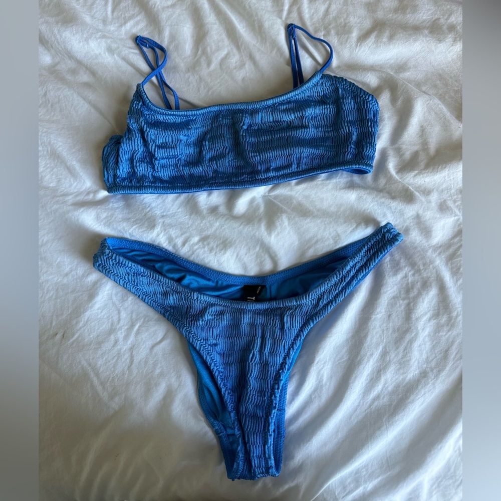 Blue triangl bikini